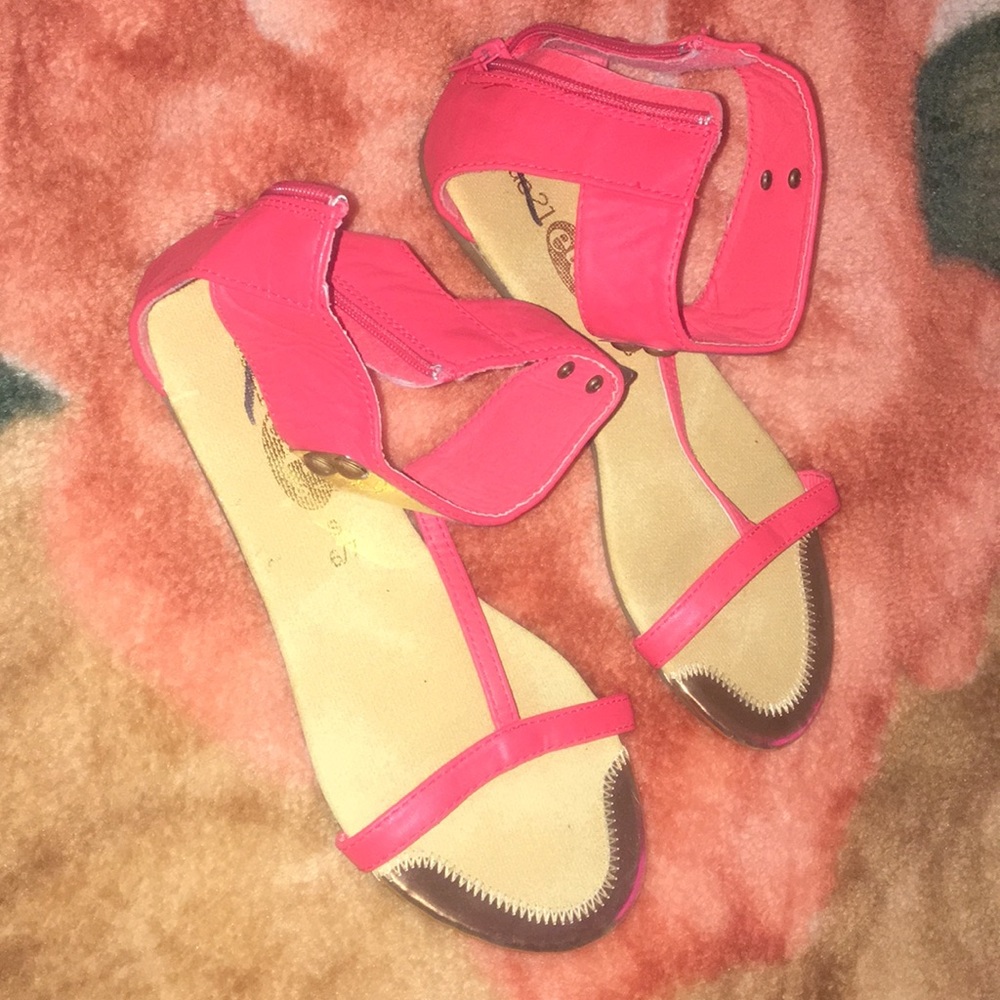 Pink and gold sandals